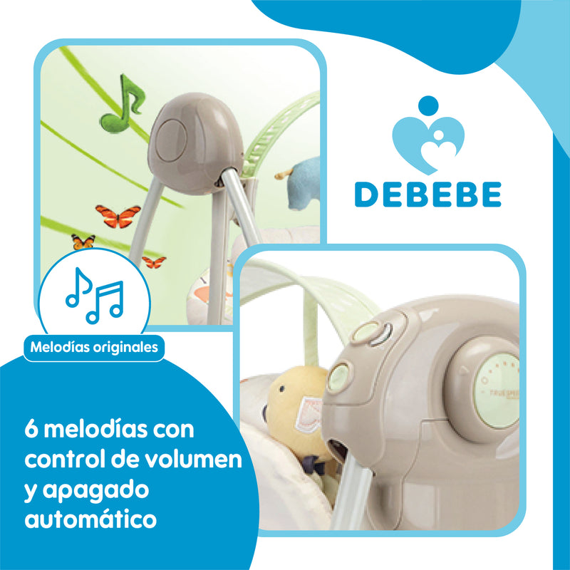Silla Mecedora Eléctrica Nido Debebé SwingIt Musica Luces