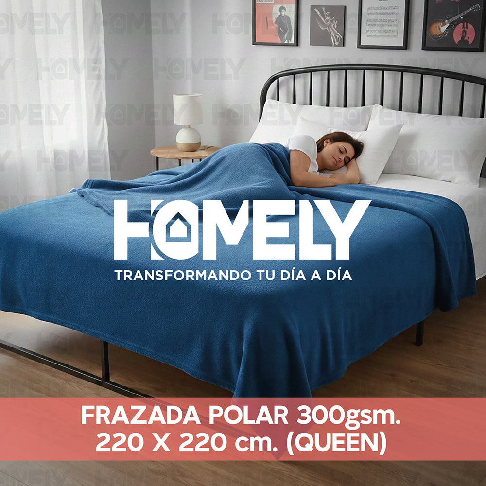 Frazada Polar Termica Queen Homely Manta 220x220cm 300gsm