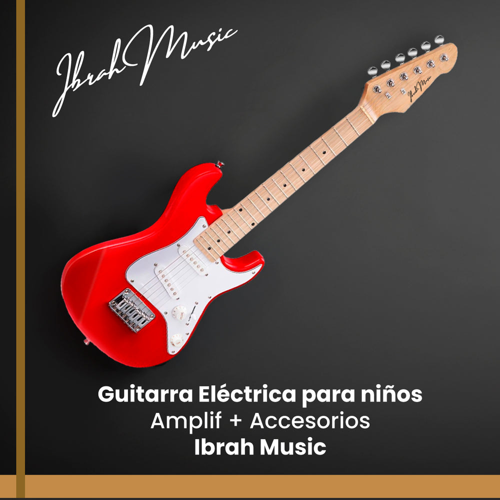 Guitarra Electrica Stratocaster Niño Ibrah 30 Pgds Amplif