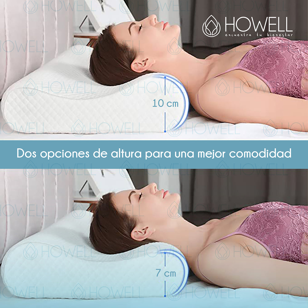 Pack X2 Almohada Memory Cervical Ortopédica Con Memoria