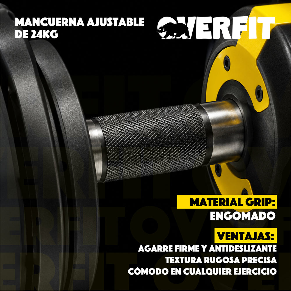 Mancuerna Ajustable 24kg Overfit - imagen 5