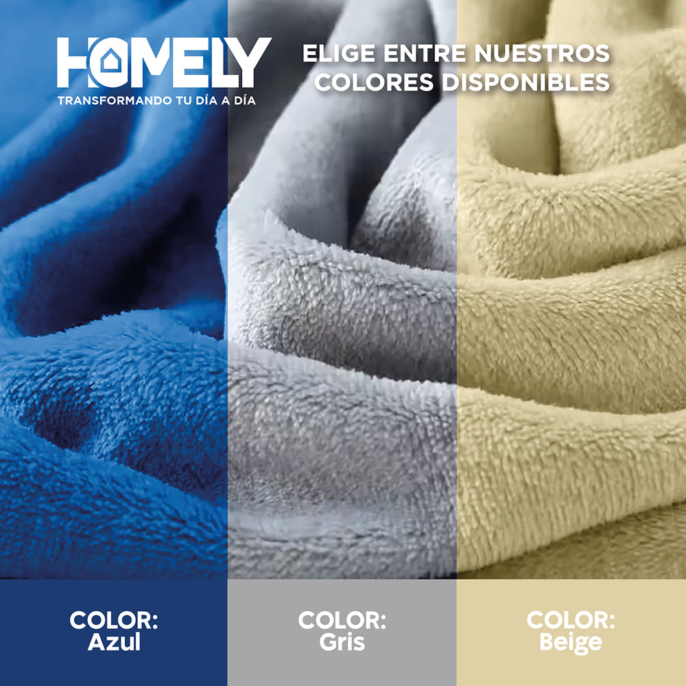 Frazada Polar Termica 2 Plazas Homely Manta 150x200cm Azul