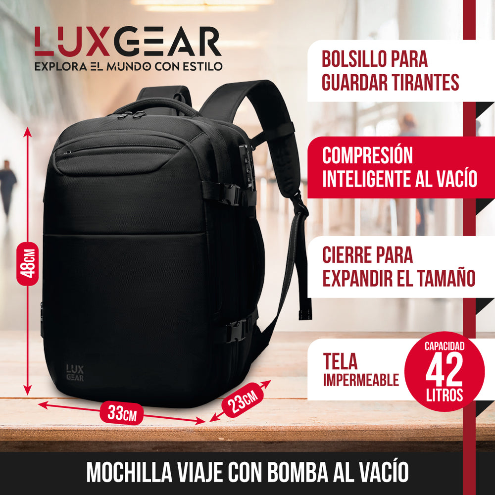 Mochila de Viaje con Bomba al Vacío 42L