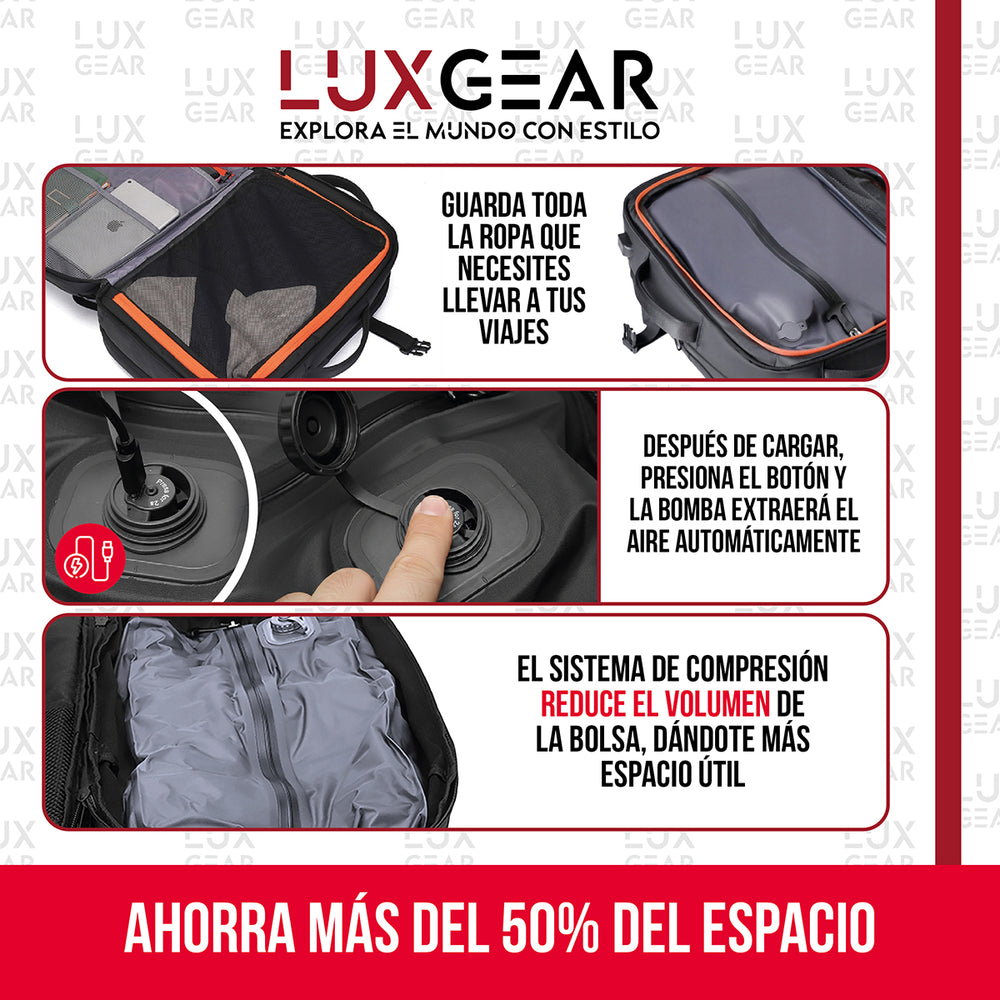 Mochila de Viaje con Bomba al Vacío 22L