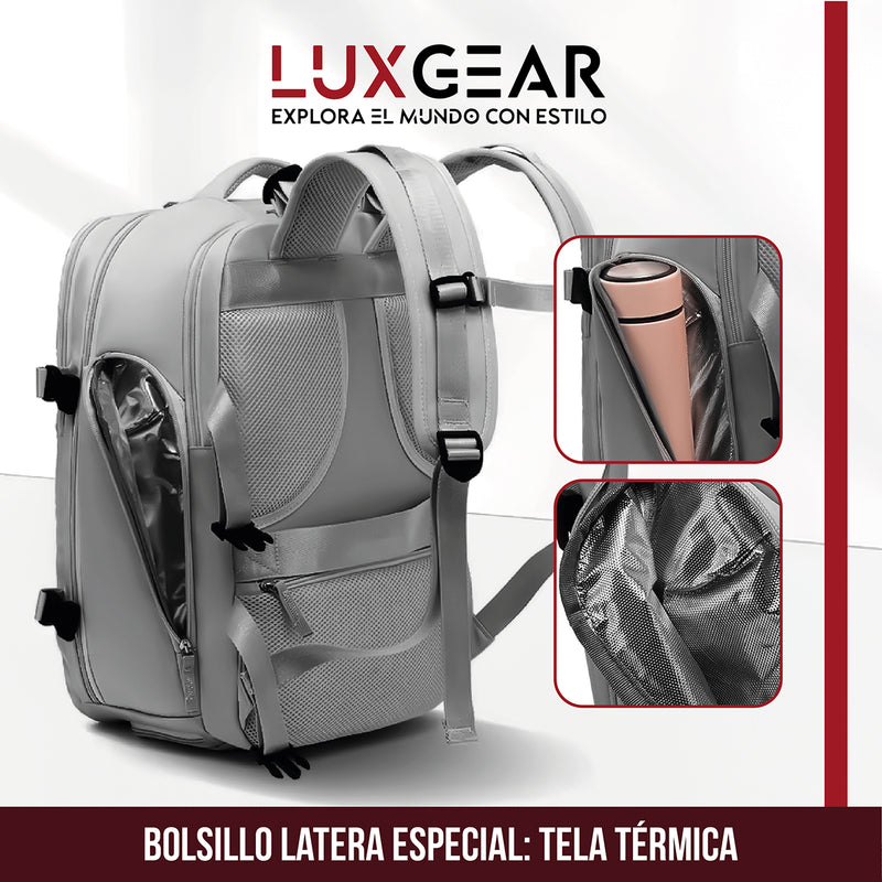 Mochila De Viaje Luxgear NomadLife Impermeable Cabina