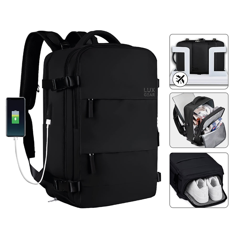 Mochila de Viaje Cabina Impermeable Negro