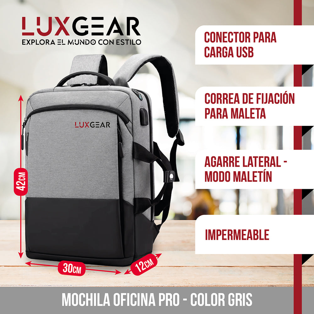 Mochila para Notebook Impermeable Gris
