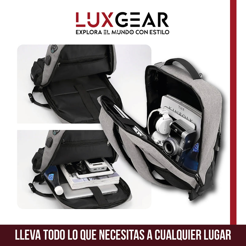 Mochila Notebook Oficina Luxgear UrbanTech Impermeable - Azul