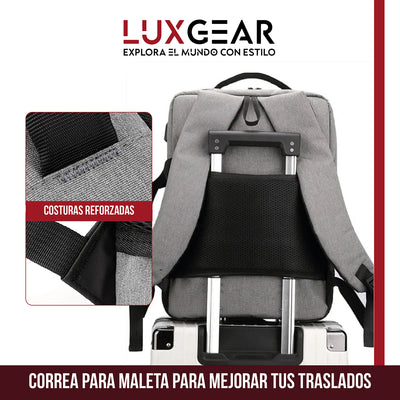 Mochila Notebook Oficina Luxgear UrbanTech Impermeable - Negro