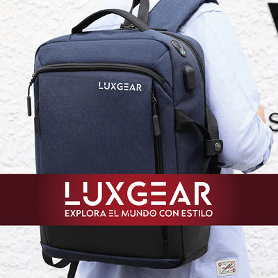 Mochila Notebook Oficina Luxgear UrbanTech Impermeable - Azul