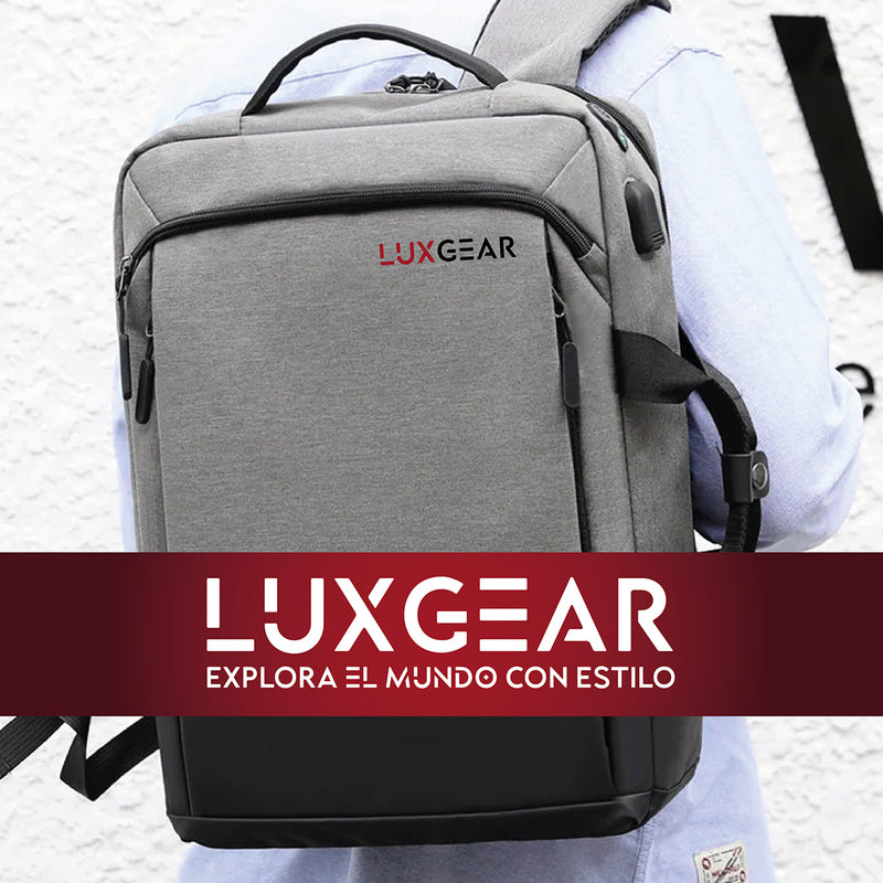 Mochila Notebook Oficina Luxgear UrbanTech Impermeable - Gris