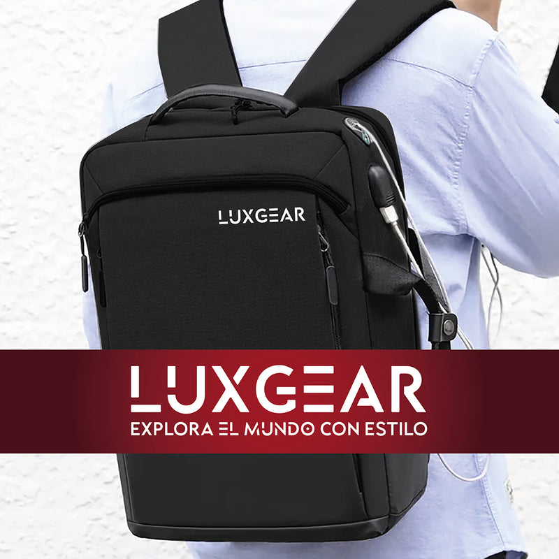 Mochila Notebook Oficina Luxgear UrbanTech Impermeable - Negro