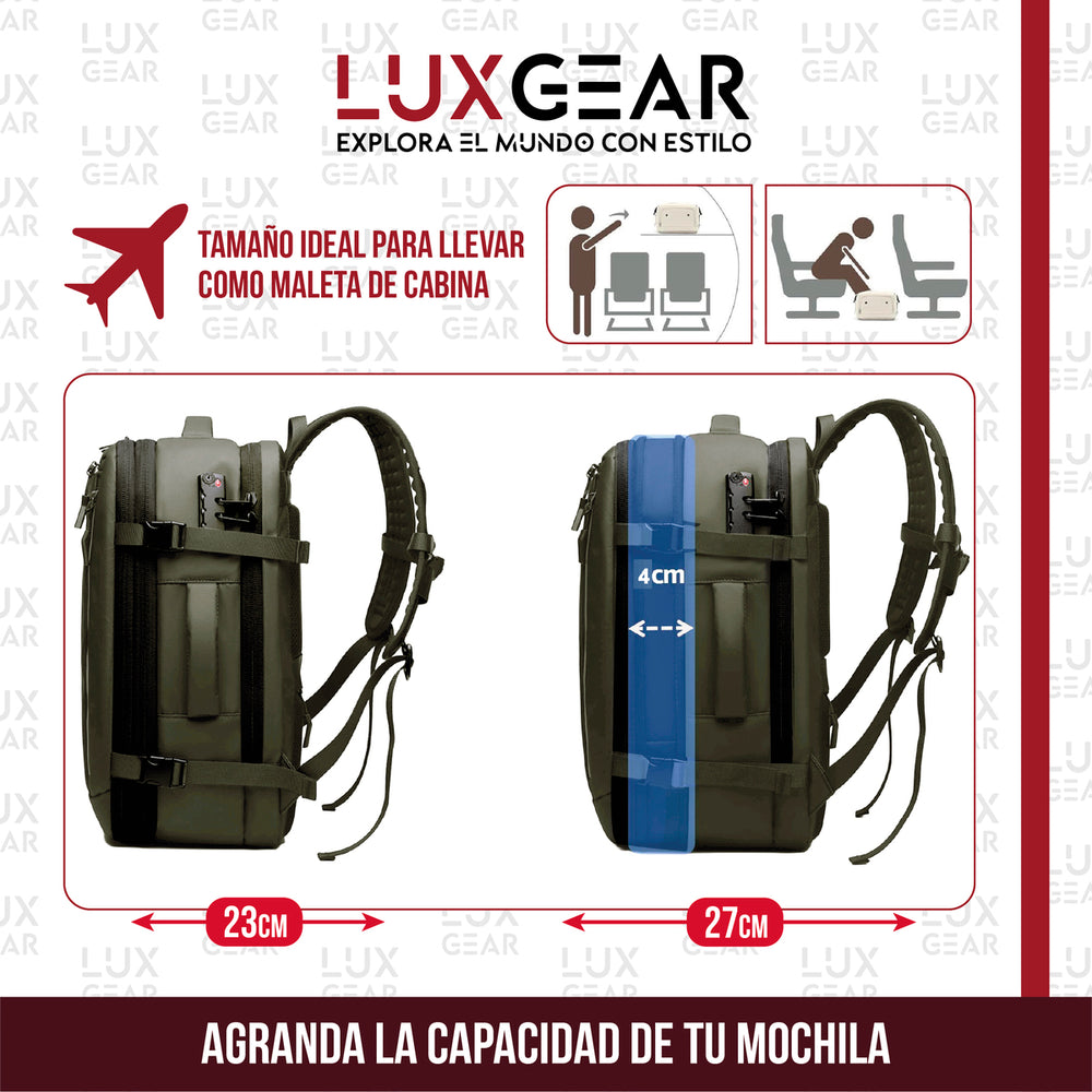 Mochila de Viaje Cabina 40L Verde Olivo