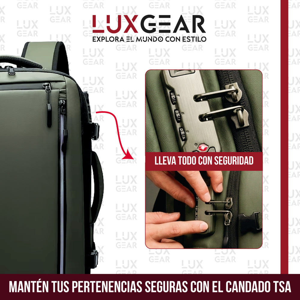 Mochila de Viaje Cabina 40L Verde Olivo