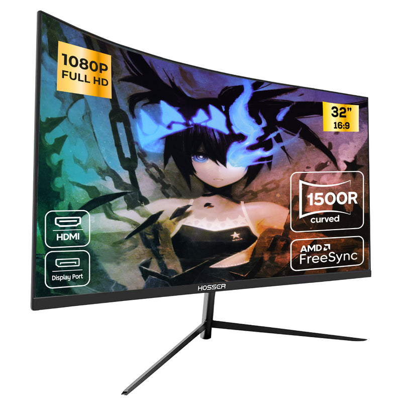 Monitor PC Gamer Curvo 32 Pulgadas Hosser 75hz Fhd 32" Gaming