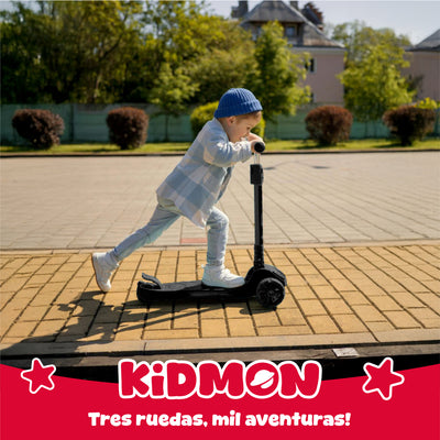 Scooter Abs Kidmon Plegable Monopatin 3 Ruedas Con Luces RGB Niños