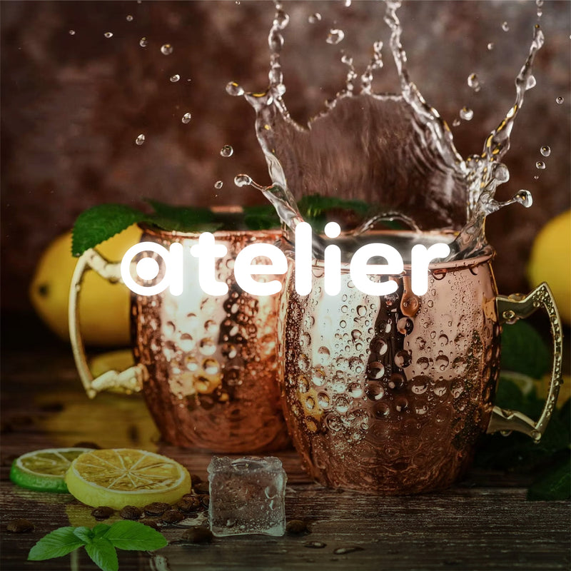 Vasos Cobre Mugs Moscow Mule Coctel Atelier Mugs Tragos 500 Ml Set x2