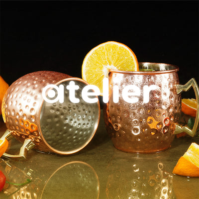 Vasos Cobre Mugs Moscow Mule Coctel Atelier Mugs Tragos 500 Ml Set x2
