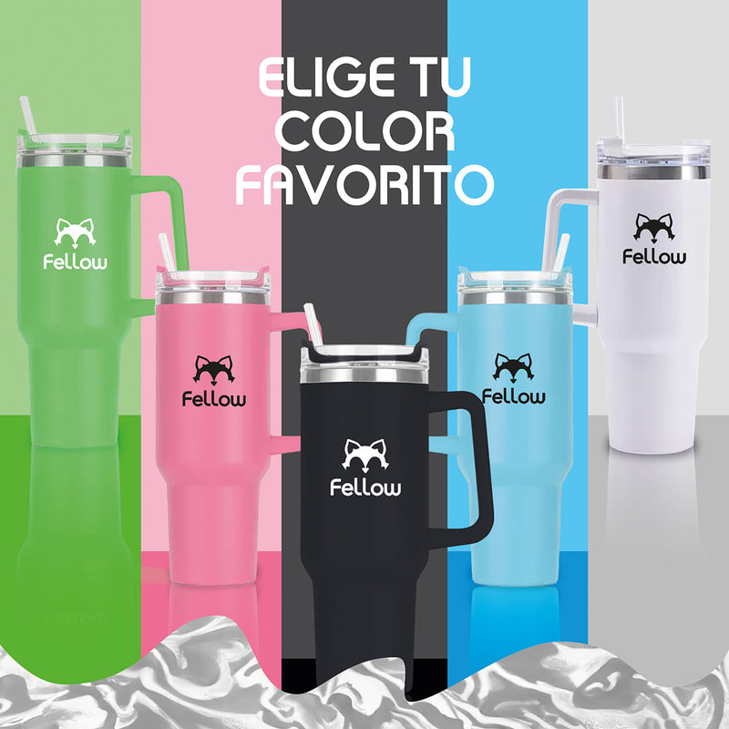 Vaso Termico 1,2Lts Electra By Fellow Mug Tumblr + Bombilla - Verde