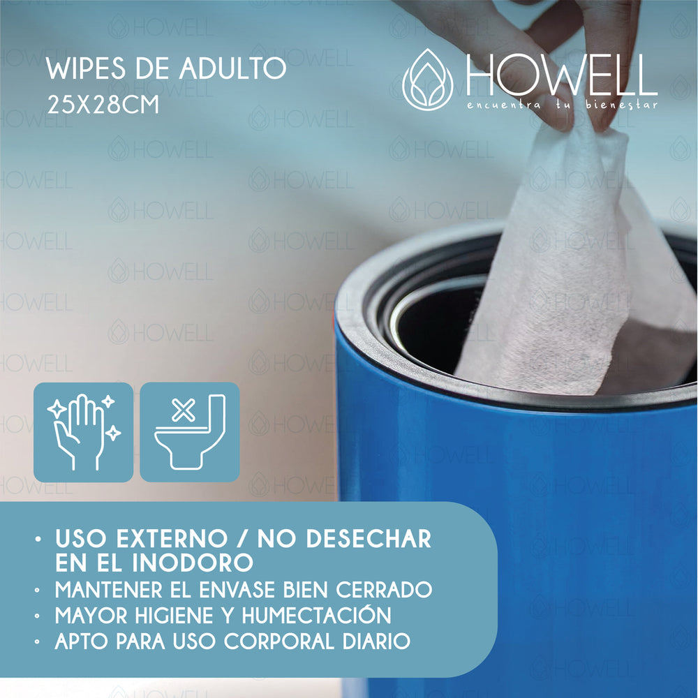 toallitas húmedas de adulto pack x 8