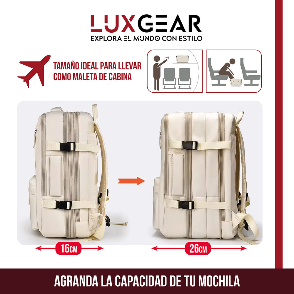 Mochila De Viaje Expansible Luxgear NomadLifeV2 Impermeable