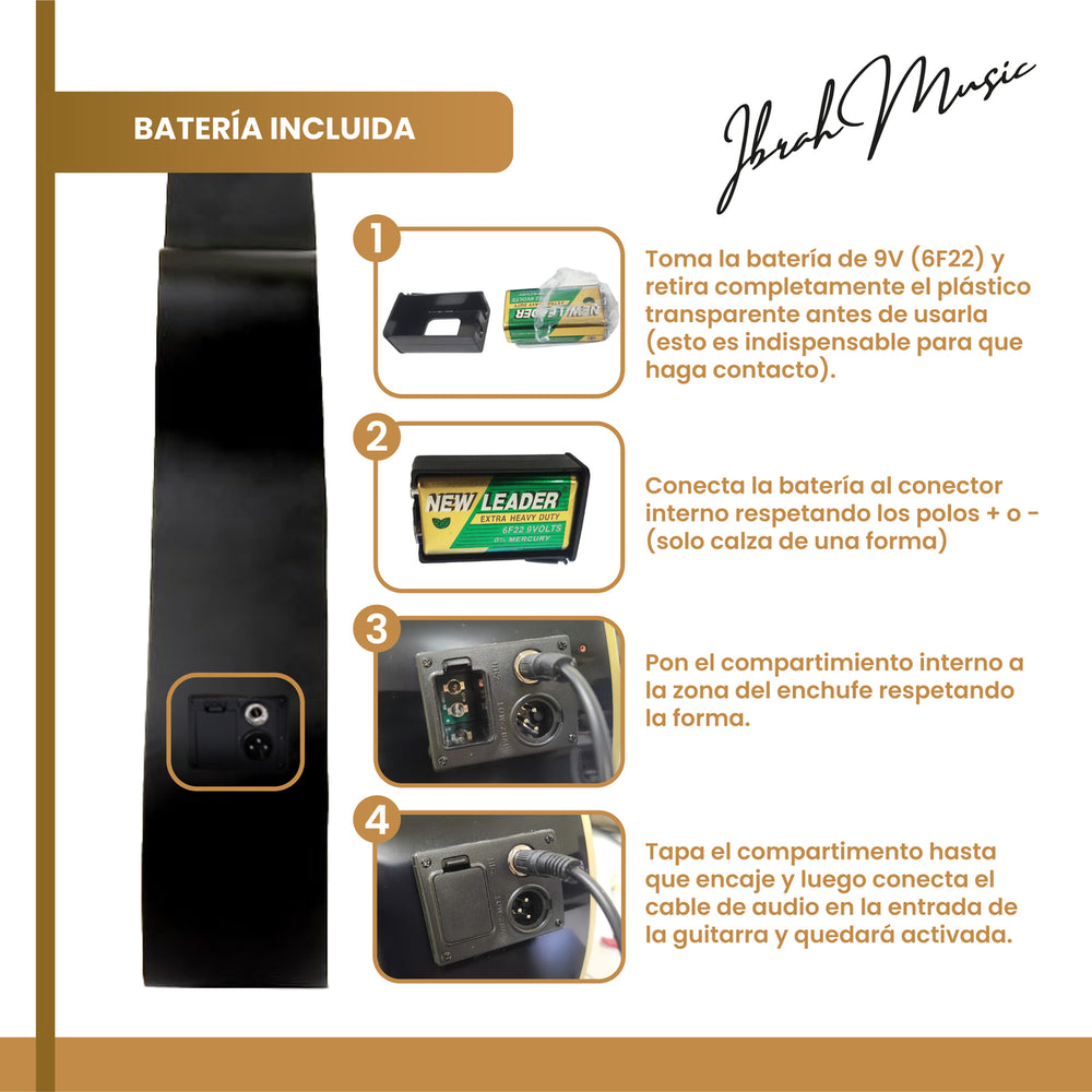 Guitarra Electroacustica Ibrah Music 41 Pulgadas Funda + Acc