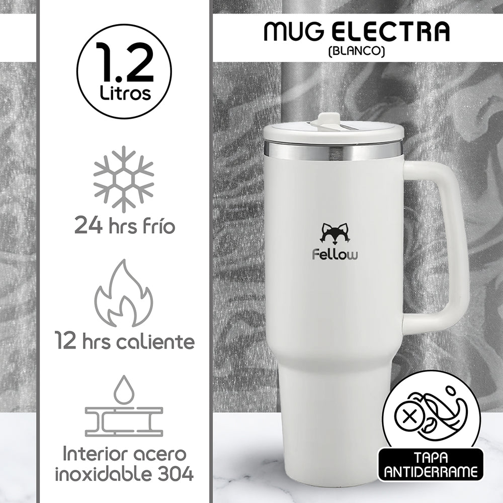 Vaso Termico 1.2Lts Electra By Fellow Mug Tumblr + Bombilla