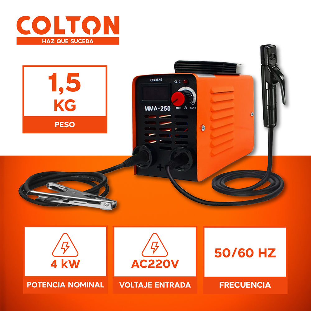 Soldadora Inverter Colton 4KW 220V + Accesorios