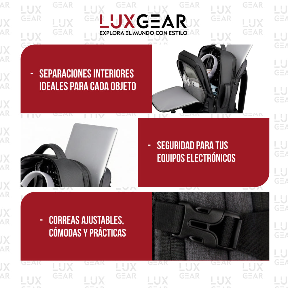 Mochila De Viaje 900D Luxgear Notebook Cabina 28 Litros