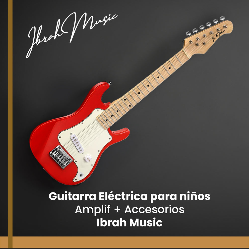 Guitarra Electrica Stratocaster Niño Ibrah 30 Pgds Amplif