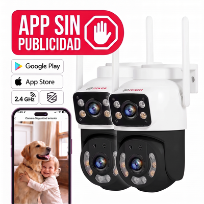 Pack x2 Cámara De Seguridad 5G Zeker Doble 4MP Impermeable