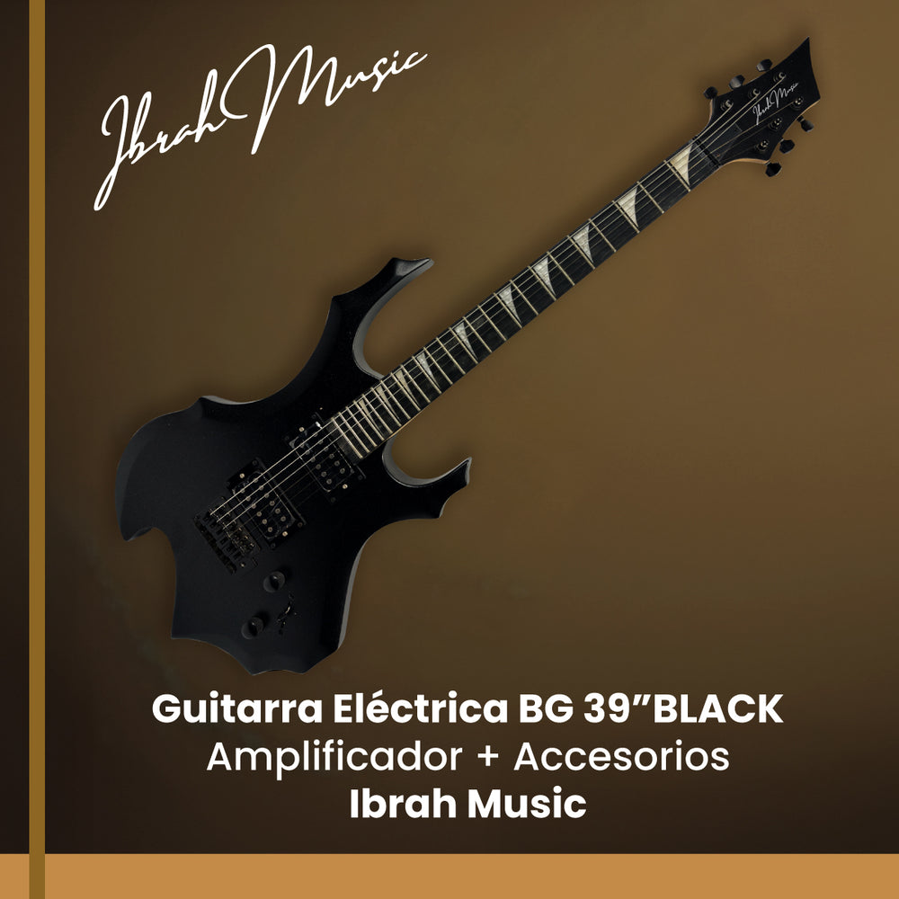 Guitarra Electrica BG 39" Ibrah Music + Amplificador 20 W