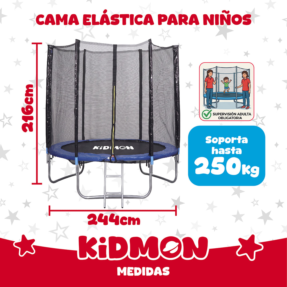 Cama Elastica Para Ninos 2.4 Metros Kidmon Cama Saltarina