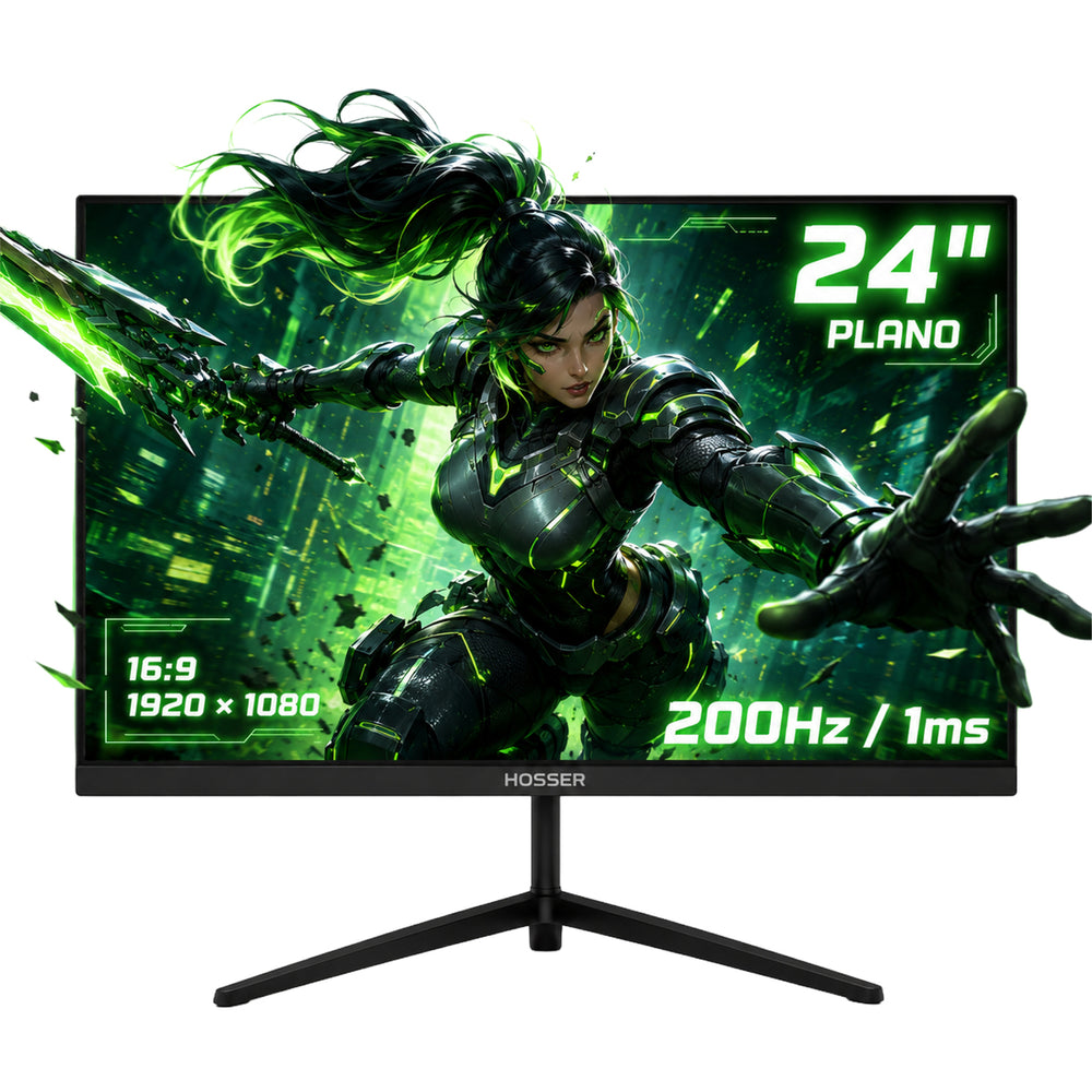 Monitor Gamer Hosser 24" 200 Hz 1ms Plano