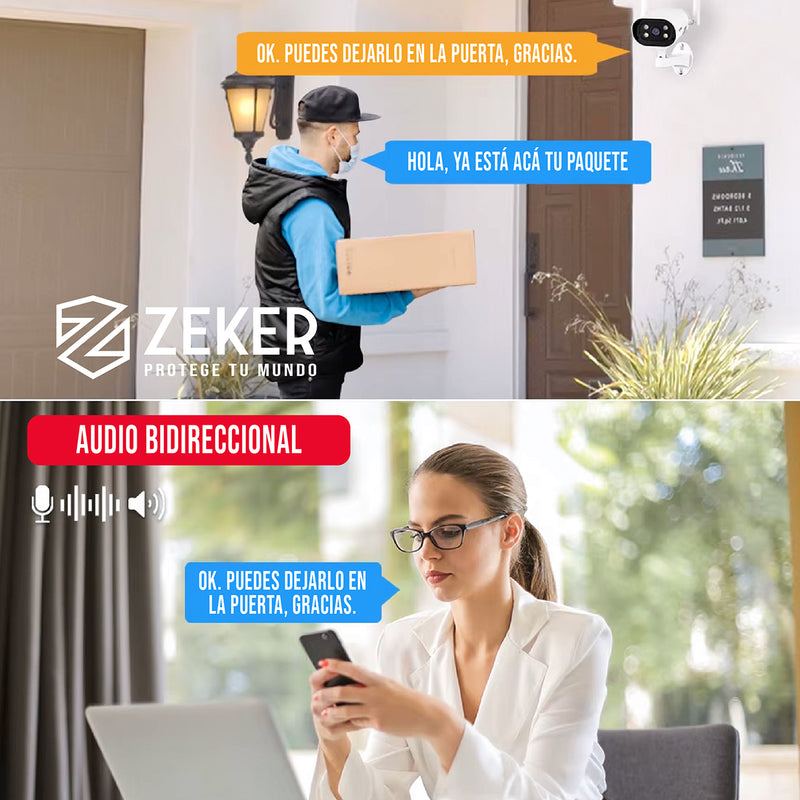 Kit Nvr Camaras Zeker Seguridad 1080p FHD + Disco Duro 500gb