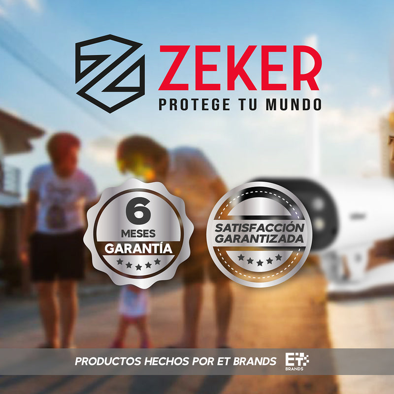 Kit Nvr Camaras Zeker Seguridad 1080p FHD + Disco Duro 500gb
