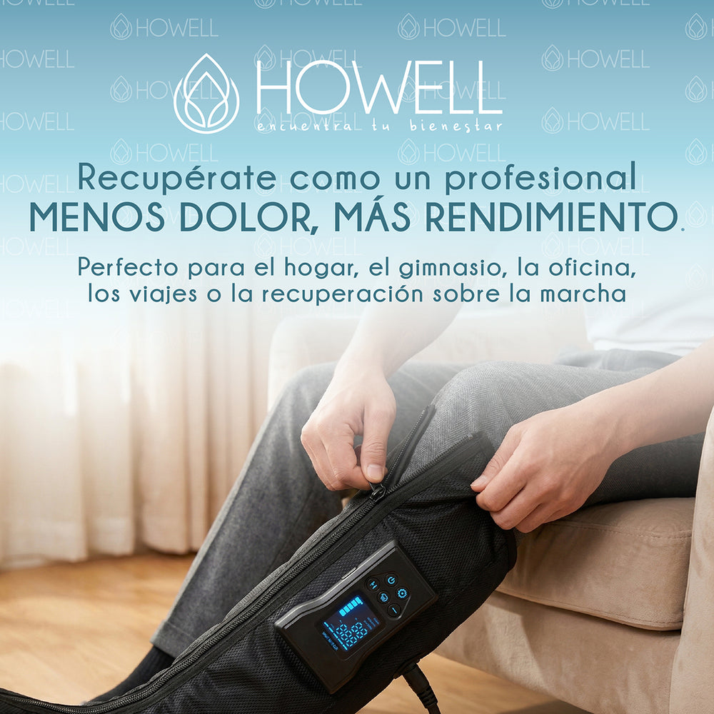 Masajeador Piernas Bota Compresion Howell Inalambrico