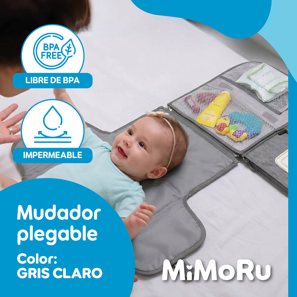 Mudador Portatil Bebe Impermeable Mimoru Cambiador Plegable