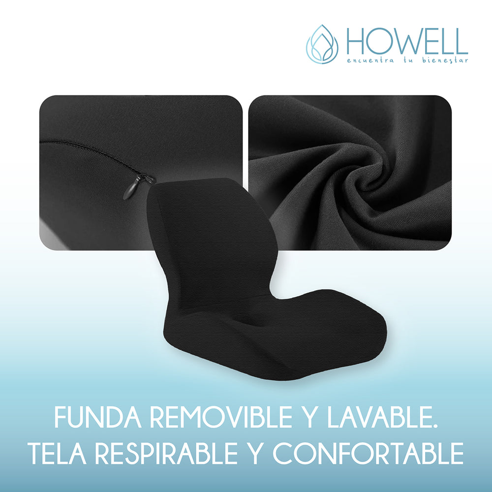 Cojín Ortopédico Asiento y Espalda Lumbar Howell 2 en 1
