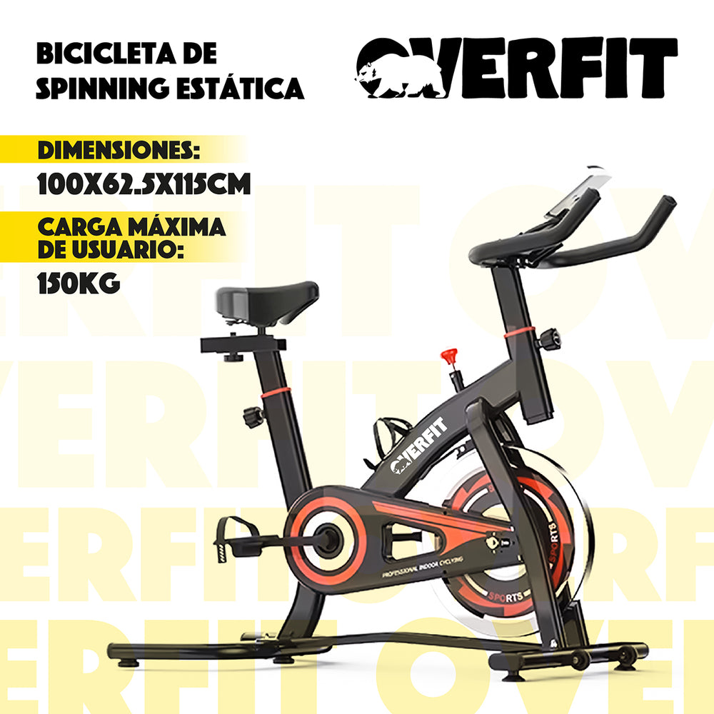 Bicicleta de Spinning Pro Overfit Estática Fitness Gym
