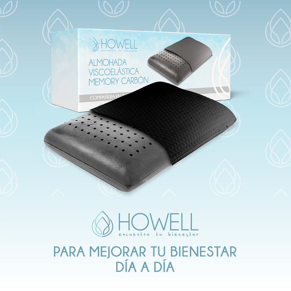 Almohada Cervical Memory Foam Howell Visco Carbon Aircell