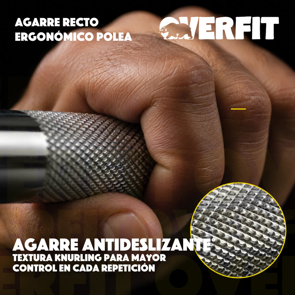Agarre Recto Ergonomico Pro Overfit Entrenamiento Polea