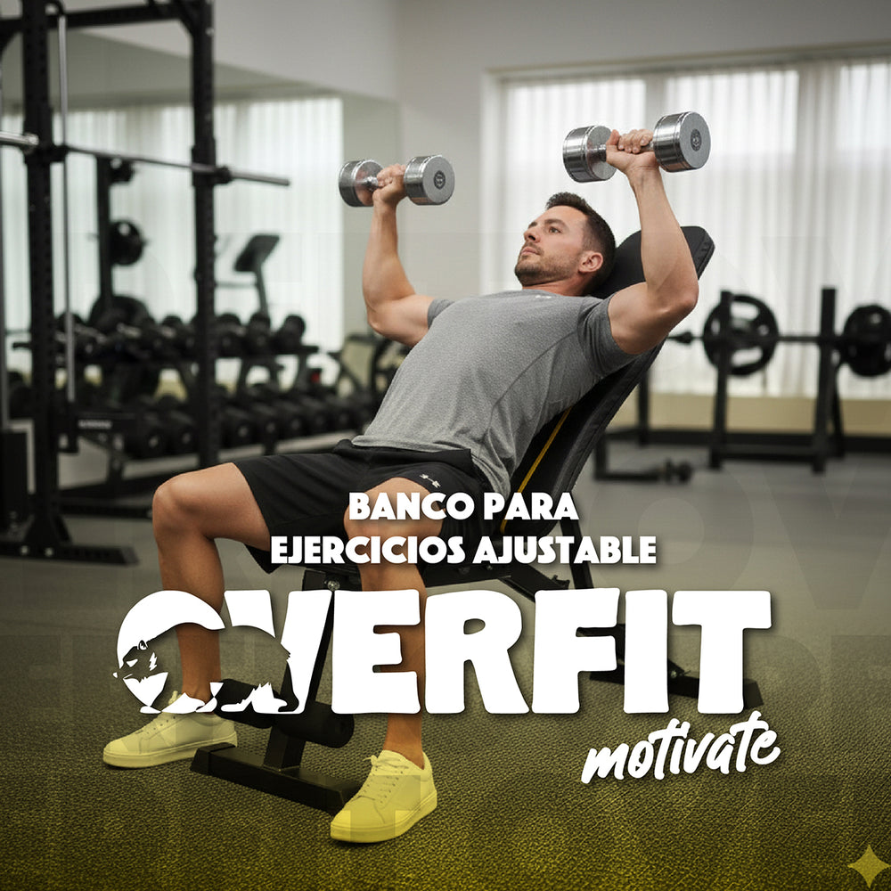 Banco Reclinable Gym Multifuncional Overfit Press Ajustable