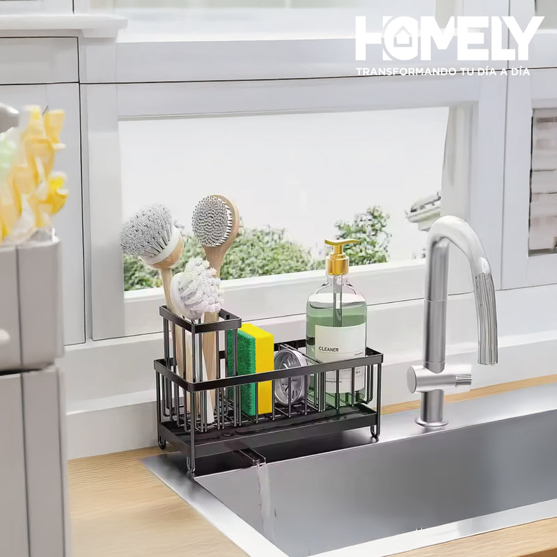 Porta Esponja Escurridor Homely Organizador Lavaplatos Lavaloza Hierro