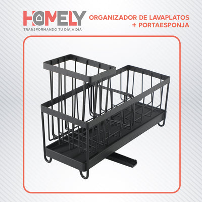 Porta Esponja Escurridor Homely Organizador Lavaplatos Lavaloza Hierro
