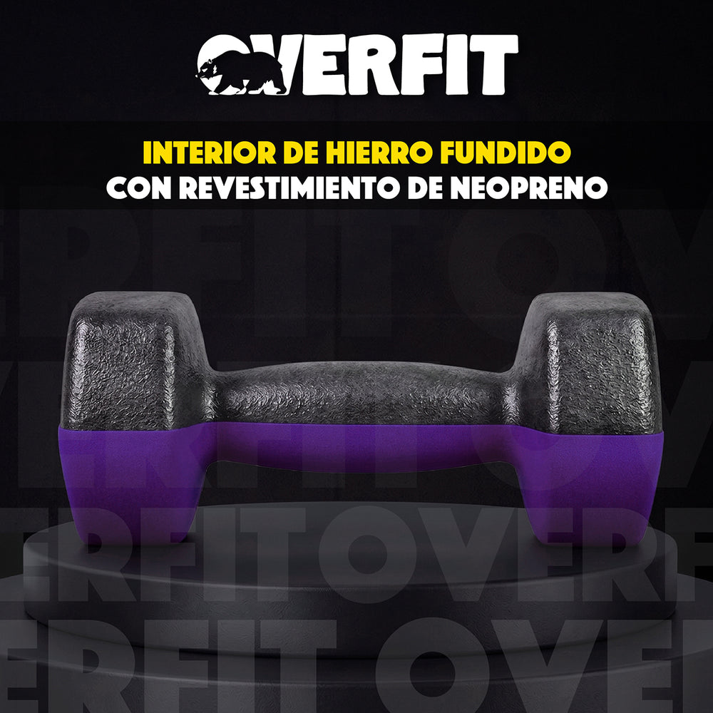 Rack Organizador de Mancuernas Neopreno Overfit Hasta 12Kg