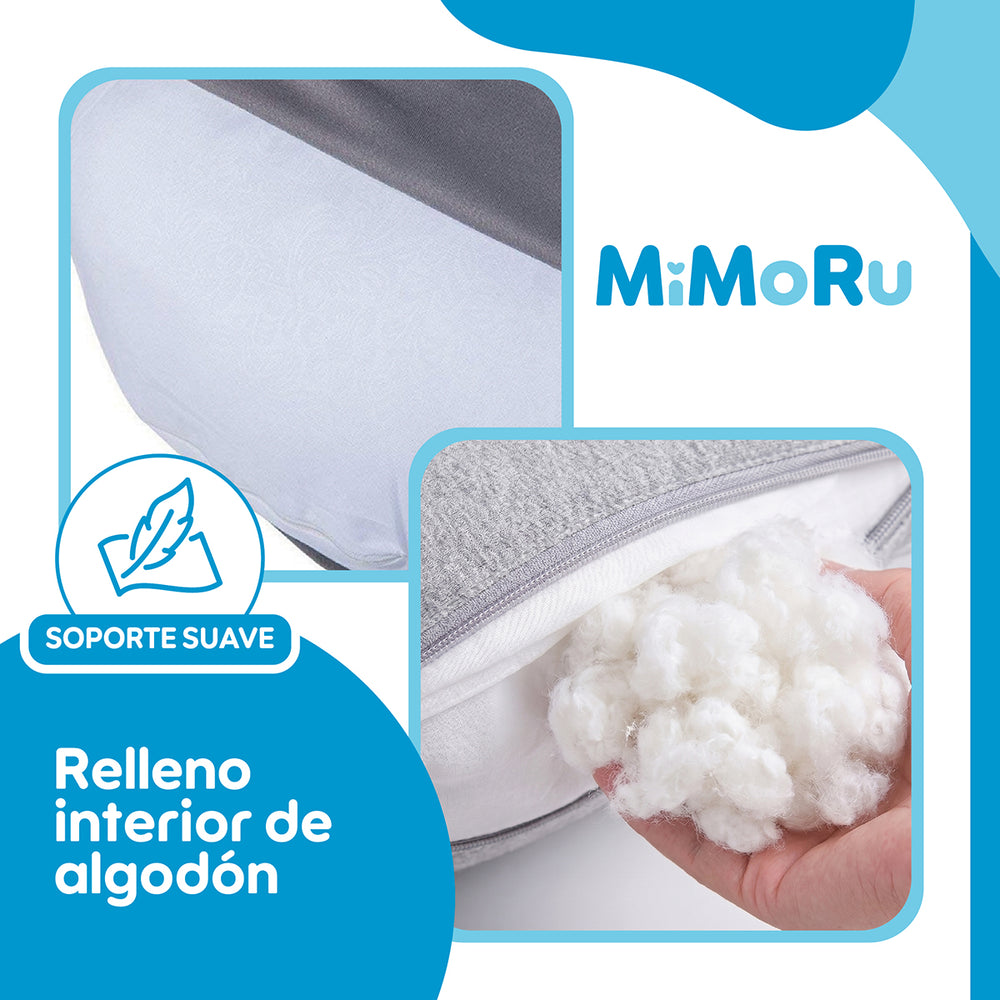 Cojin Maternal De Lactancia Embarazada Mimoru Almohada U Funda Extra Suave Para Dormir Antimolestia Gris - Default Title