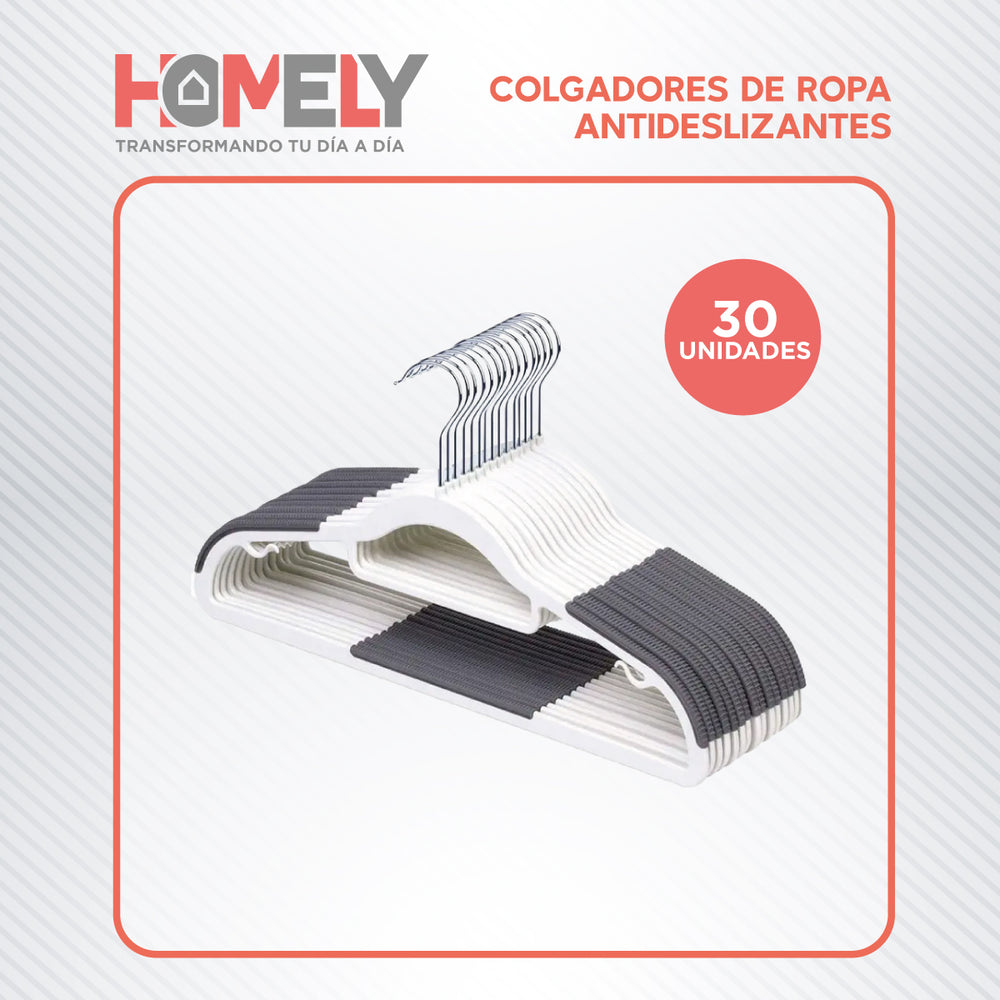 Colgadores Ganchos De Ropa Pantalon Homely Percha Set 30 U