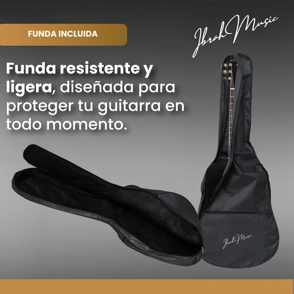 Guitarra Electroacustica Ibrah Music 41 Pulgadas Funda + Acc