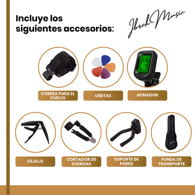 Ukelele Soprano Concierto Ibrah 21 Pulgadas + Accesorios